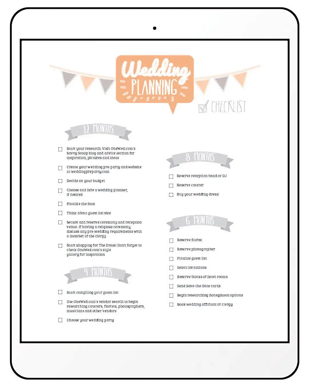 wedding planning printables checklist printable sheknows