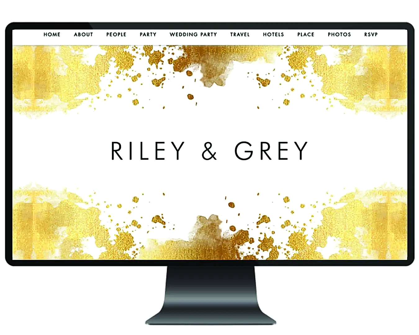 wedding websites riley and grey