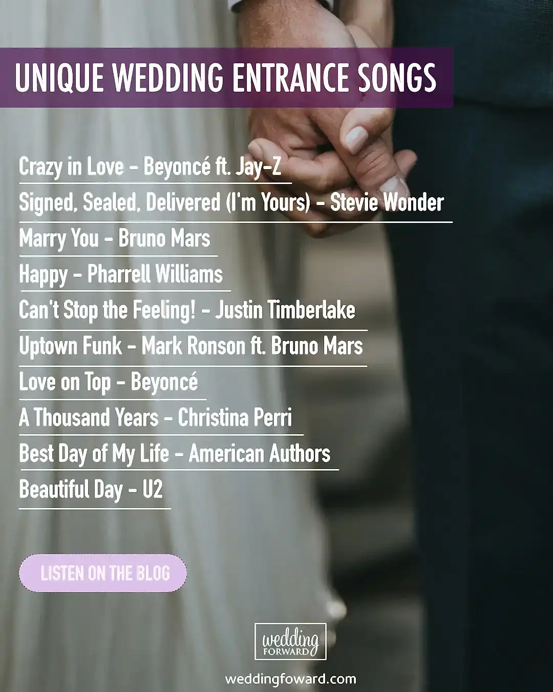 FI entrance wedding songs list